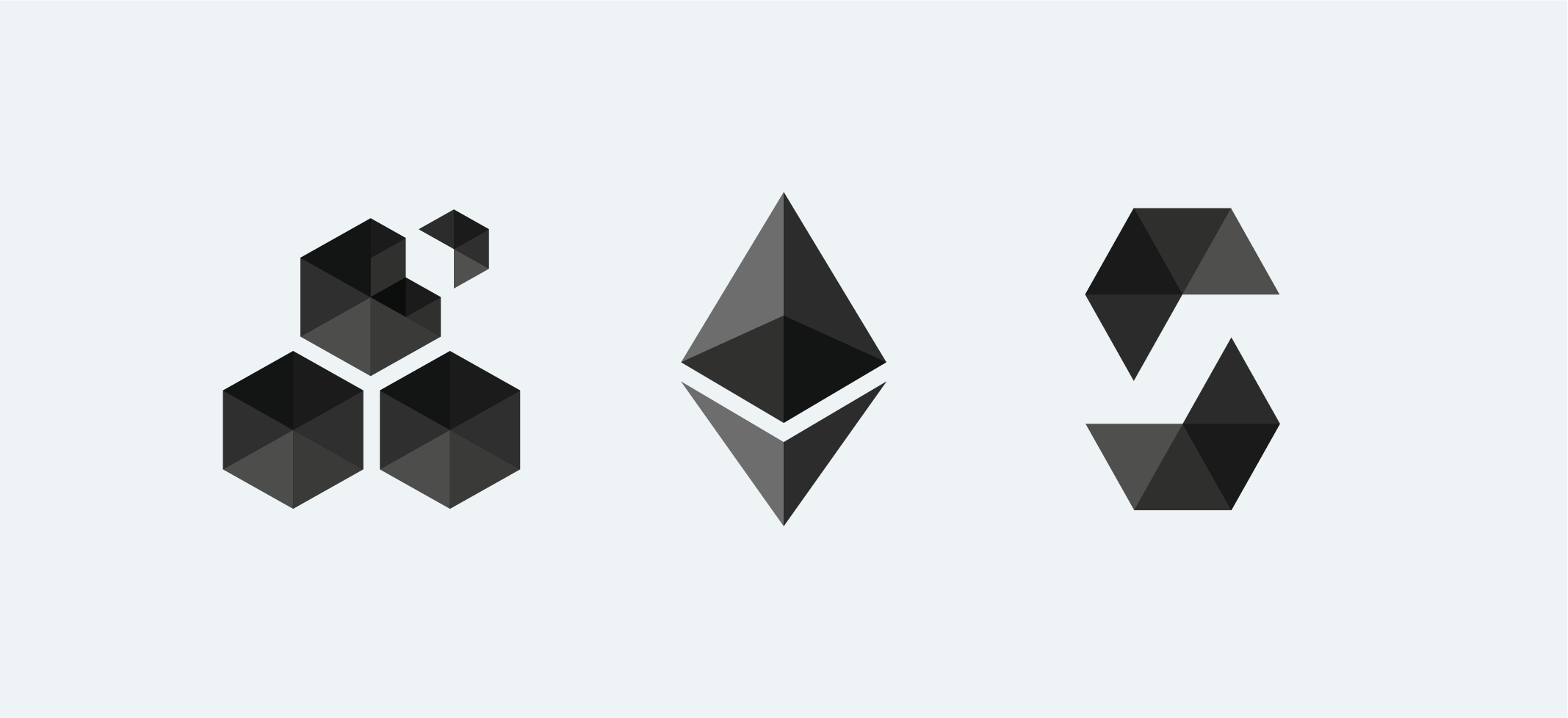 Ethereum's existing logo along with Swarm, and Solidity