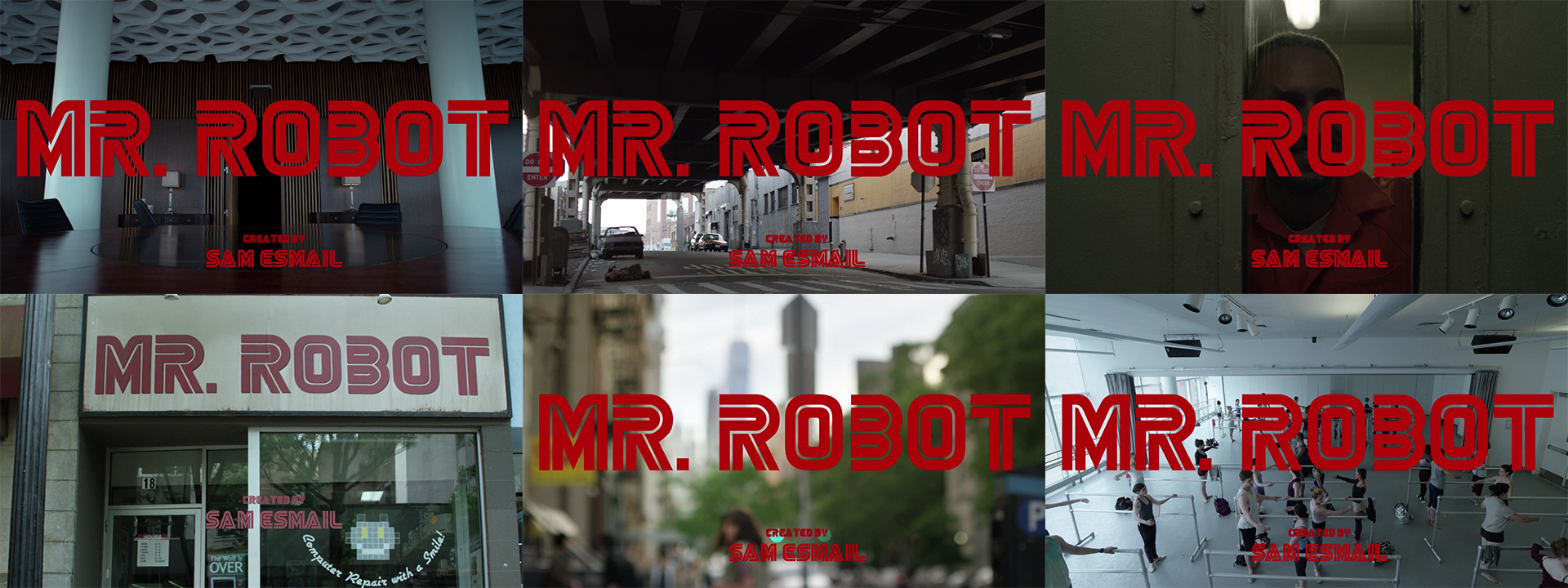 Six Mr Robot Title Cards