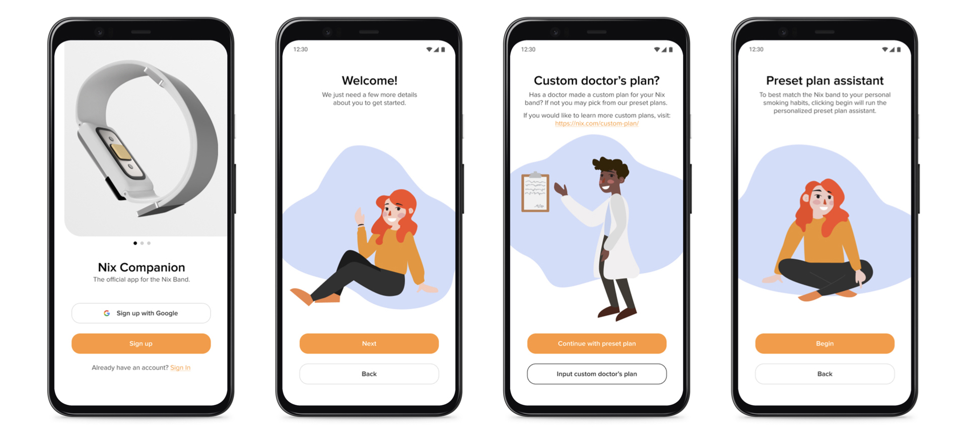 App onboarding screens