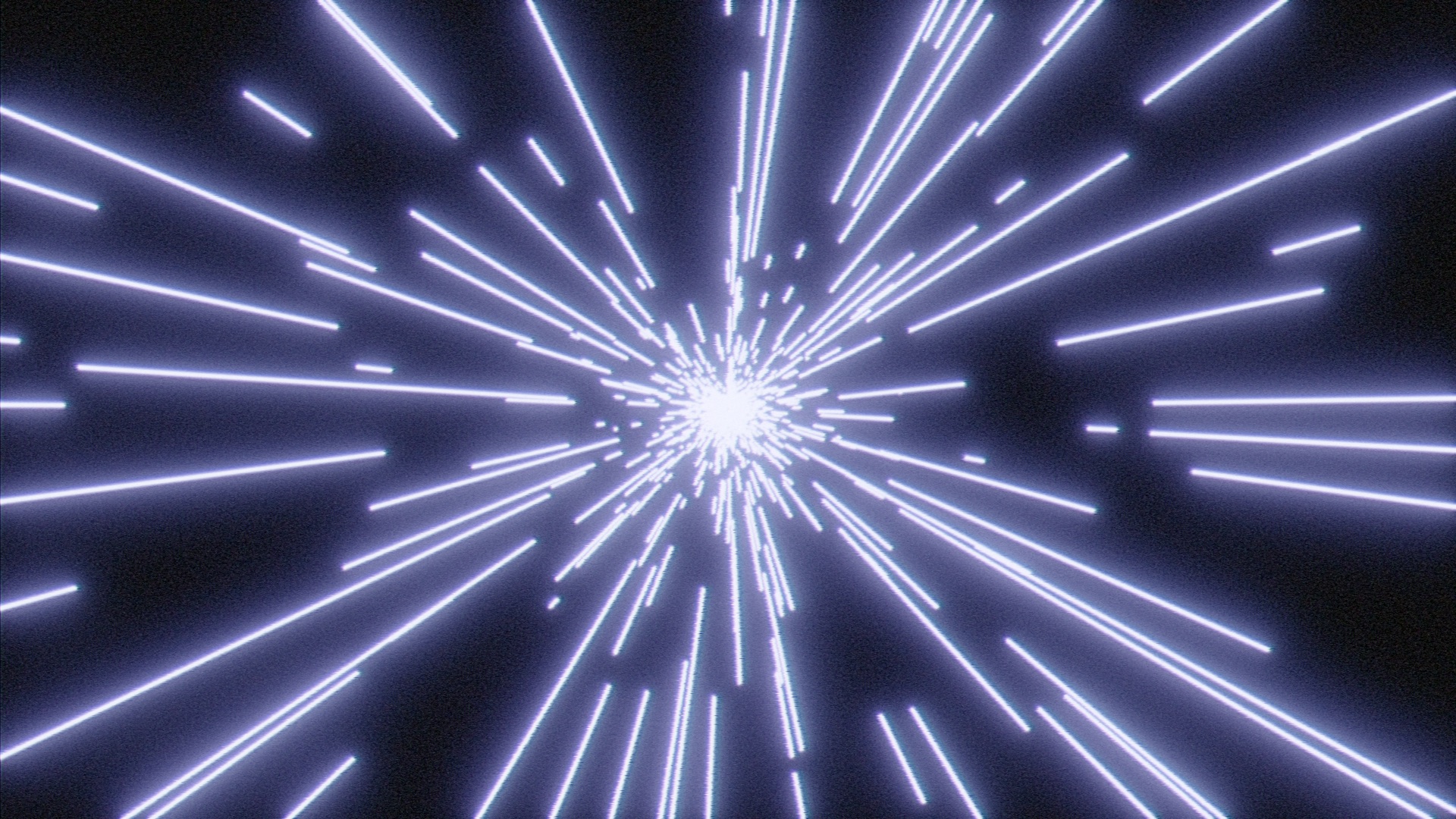 Hyperspeed space effect rendered in a 1980s CG line art style