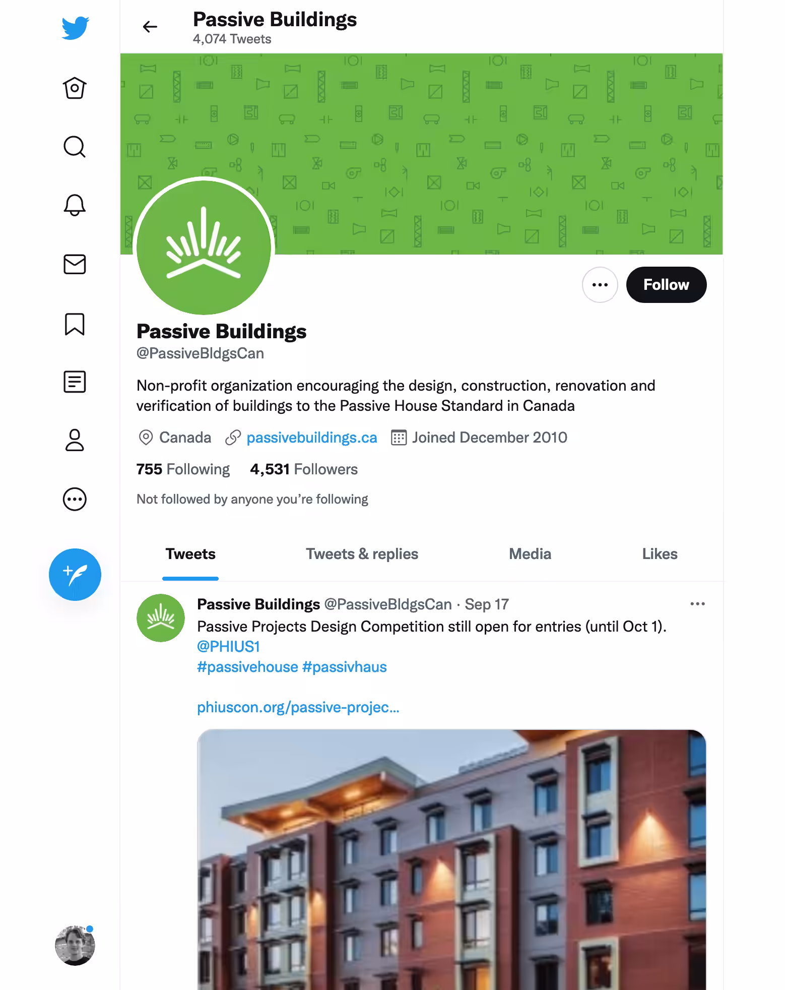 Screenshot @PassiveBldgsCan on Twitter