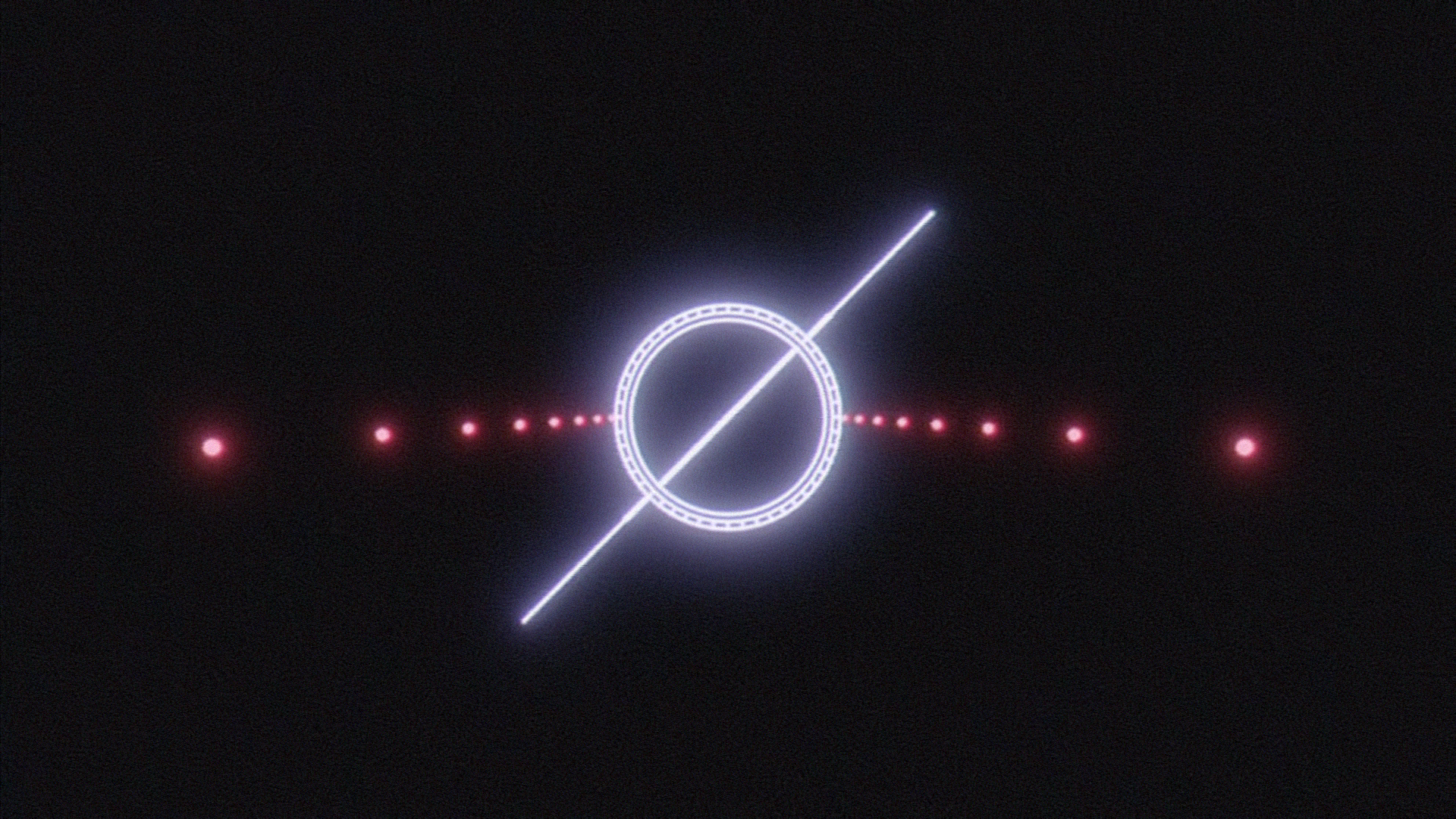 Stargate rendered in a 1980s CG line art style